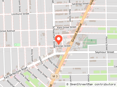 AT&T Detroit Pingree Central Office — Location map