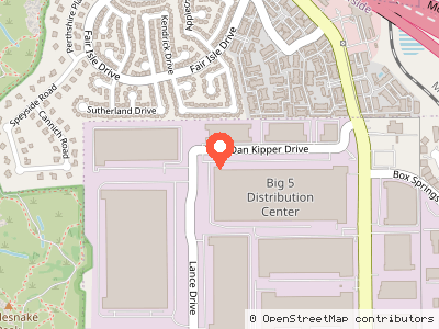 Big 5 Distribution Center, Riverside Ca — Location map