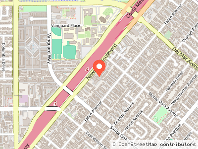 Costa Mesa Storage Plus Mail Center — Location map