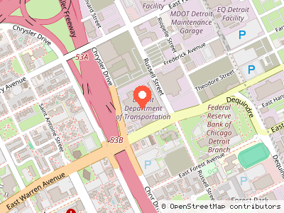 Detroit Department of Transportation Administrative Offices — Location map