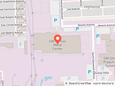 GM Pontiac Metal Center — Location map