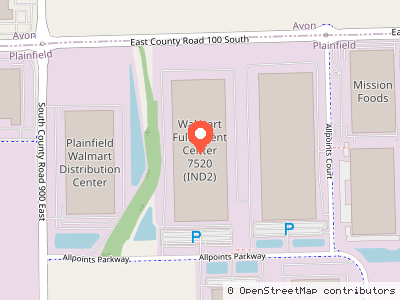 Walmart Fulfillment Center 7520 (IND2) — Mapa de ubicación